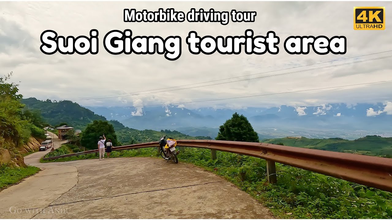 Drive a motorbike through the small mountain road into Suoi Giang tourist area l Yen Bai, Vietnam