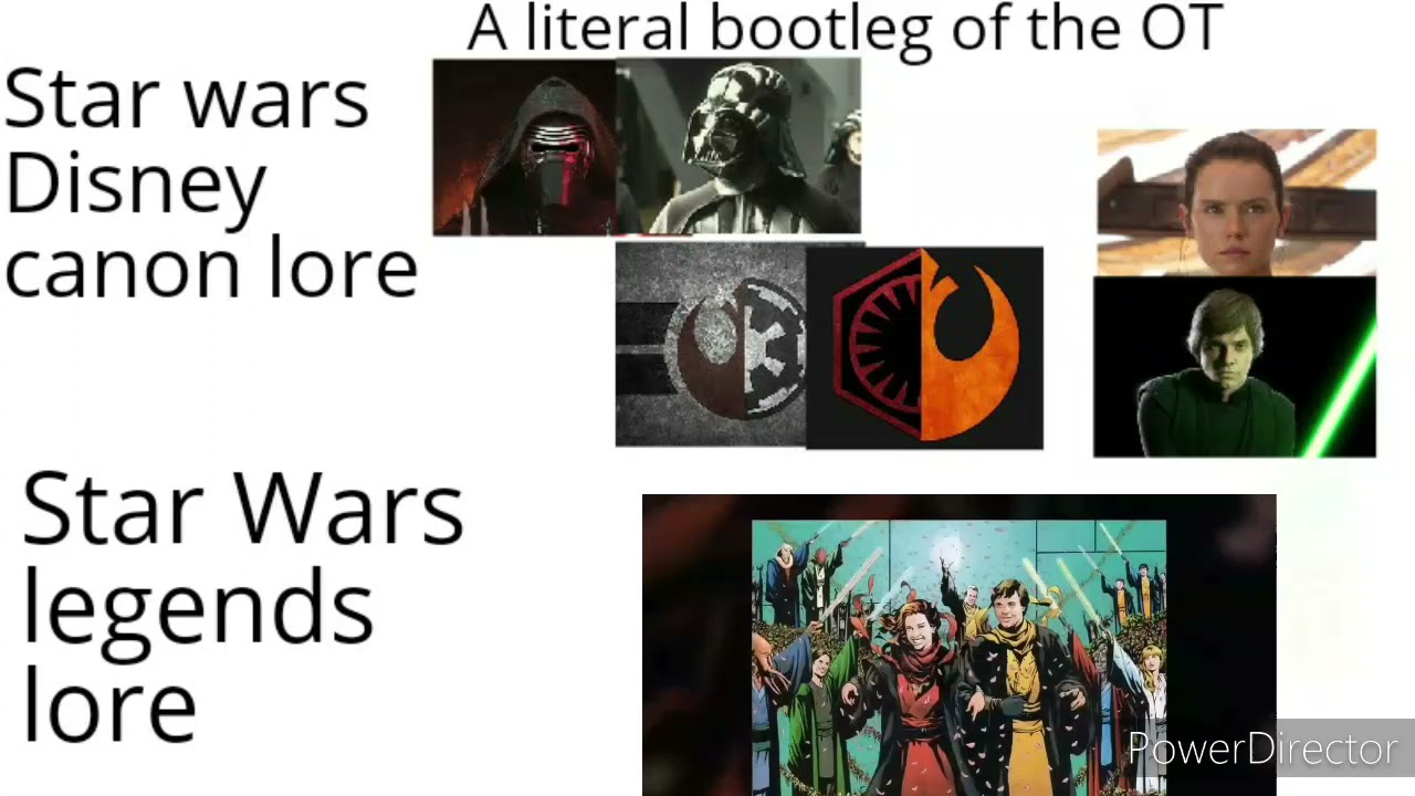 Virgin Star Wars Disney canon lore vs Chads Star Wars Legends lore meme