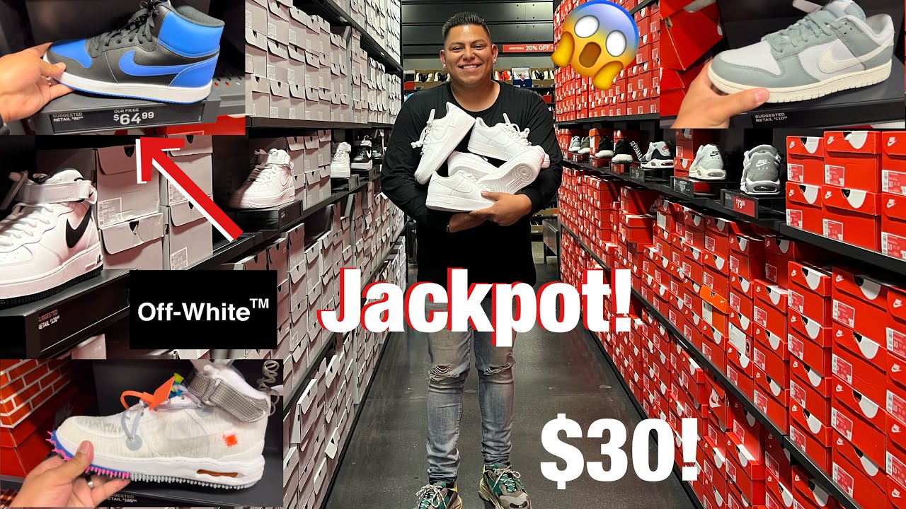 CONSIGO EL JACKPOT!! EN OUTLET DE NIKE!! DUNKS! AF1! AJ1! OFF-WHITE Y MUCHOS MAS!!!