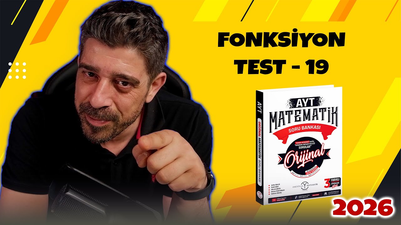 Fonksiyon TEST 19 | 2026 ORİJİNAL MATEMATİK AYT SORU BANKASI | #yks2026