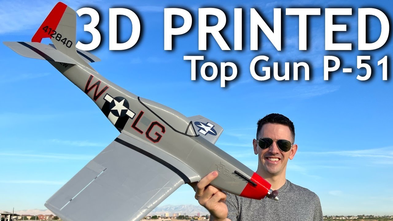 Top Gun P-51 Mustang | 3D Printed Plane by 3DLabPrint