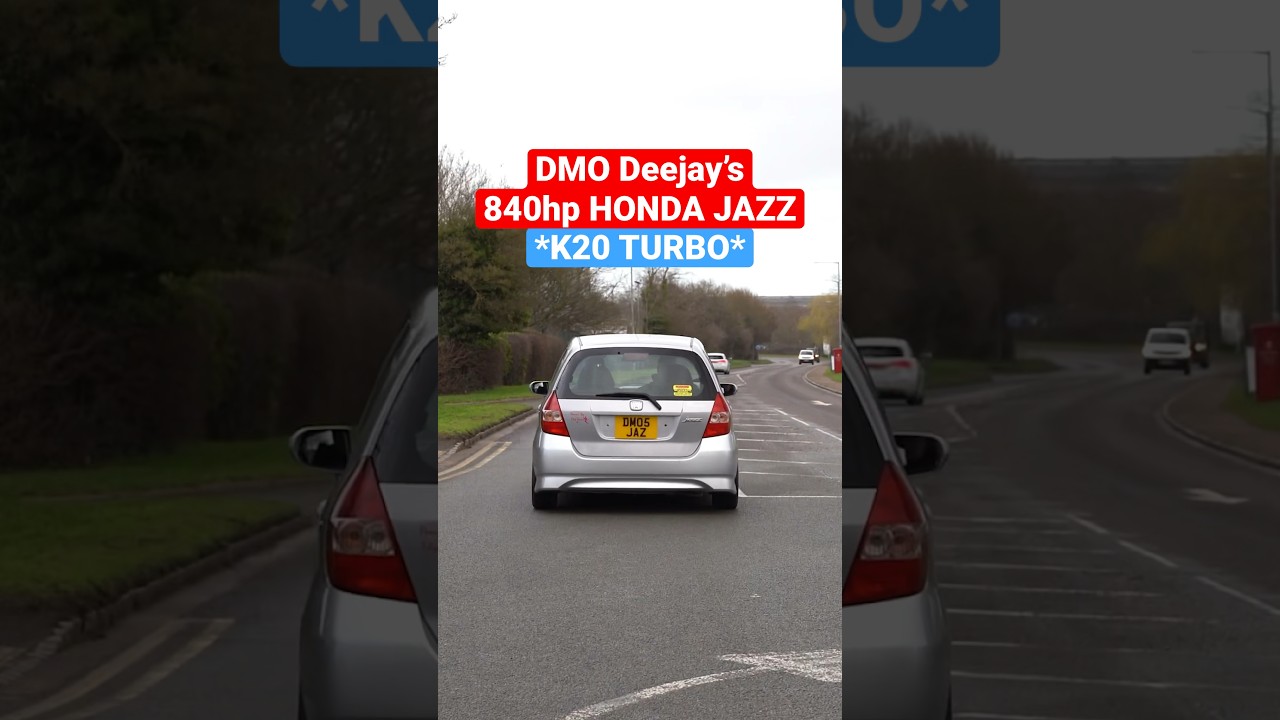 DMO Deejay&rsquo;s 840hp Honda Jazz Acceleration & Anti-Lag😱💥 #shorts #hondafit #k20