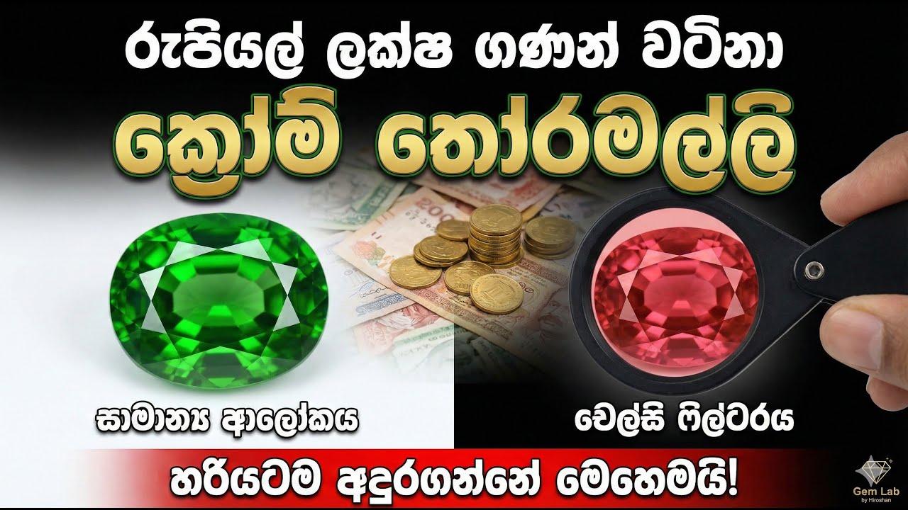 එමරල්ඩ් පරදන මැණික් ලොව අලුත් තරුව: ක්‍රෝම් තෝරමල්ලි (Chrome Tourmaline)