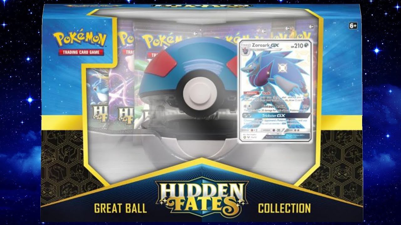 Pokemon Hidden Fates Zoroark Great Ball Collection Box Opening!