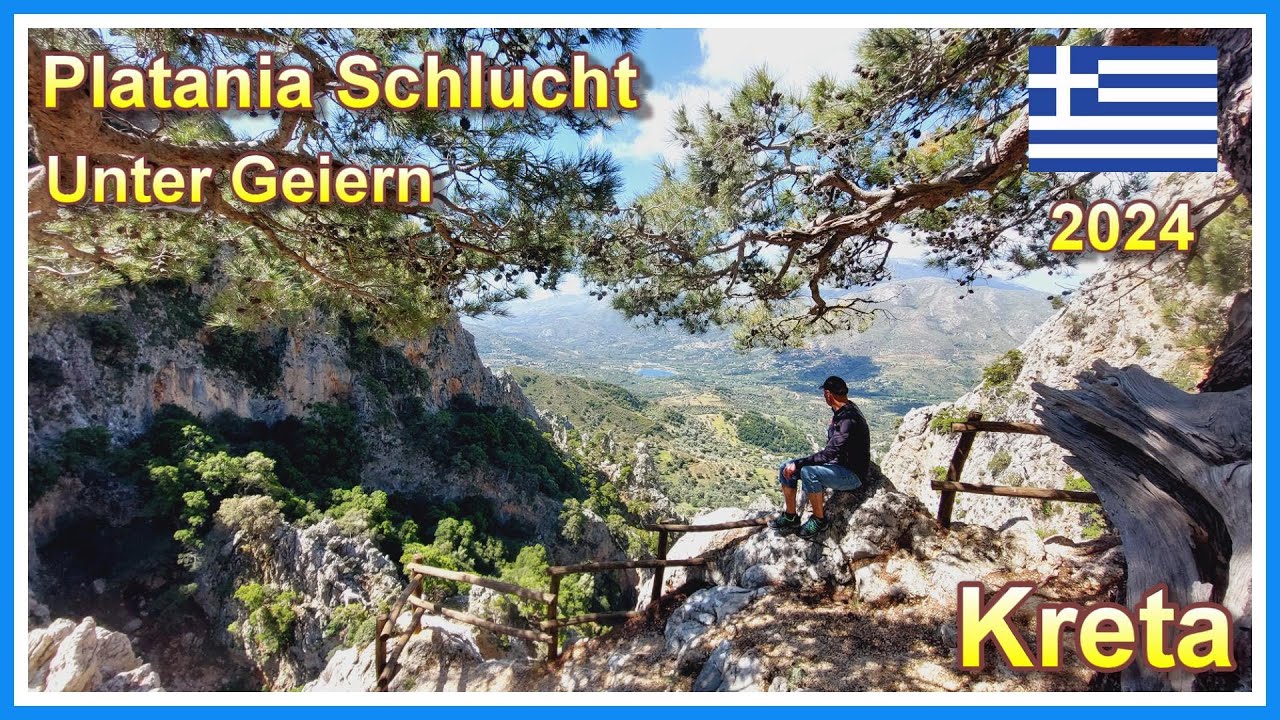 Kreta 2024 | Wanderung um die Platania Schlucht | Unter Geiern | 4K |