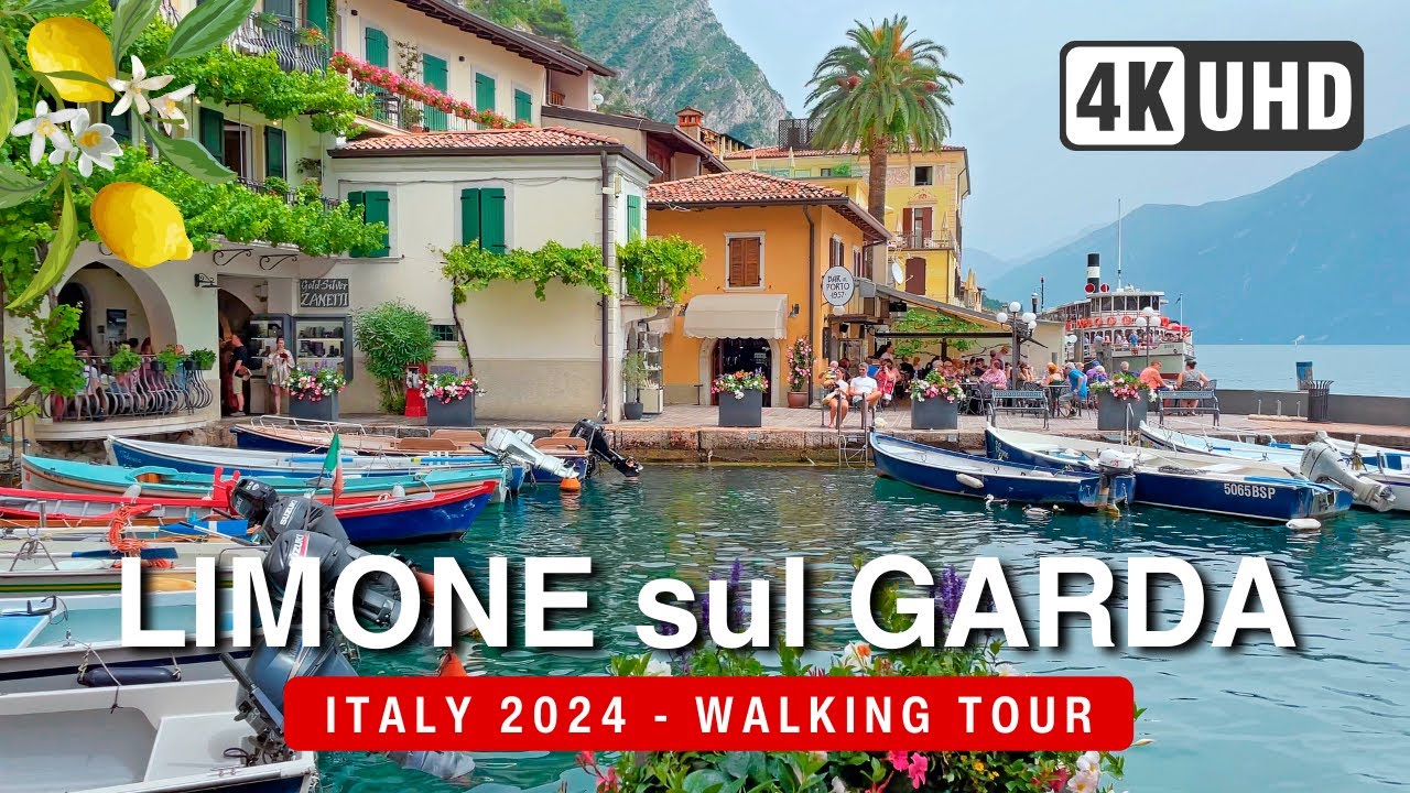 LIMONE SUL GARDA Walking Tour 4K 🍋 ITALY 2024 Lake Garda WALK