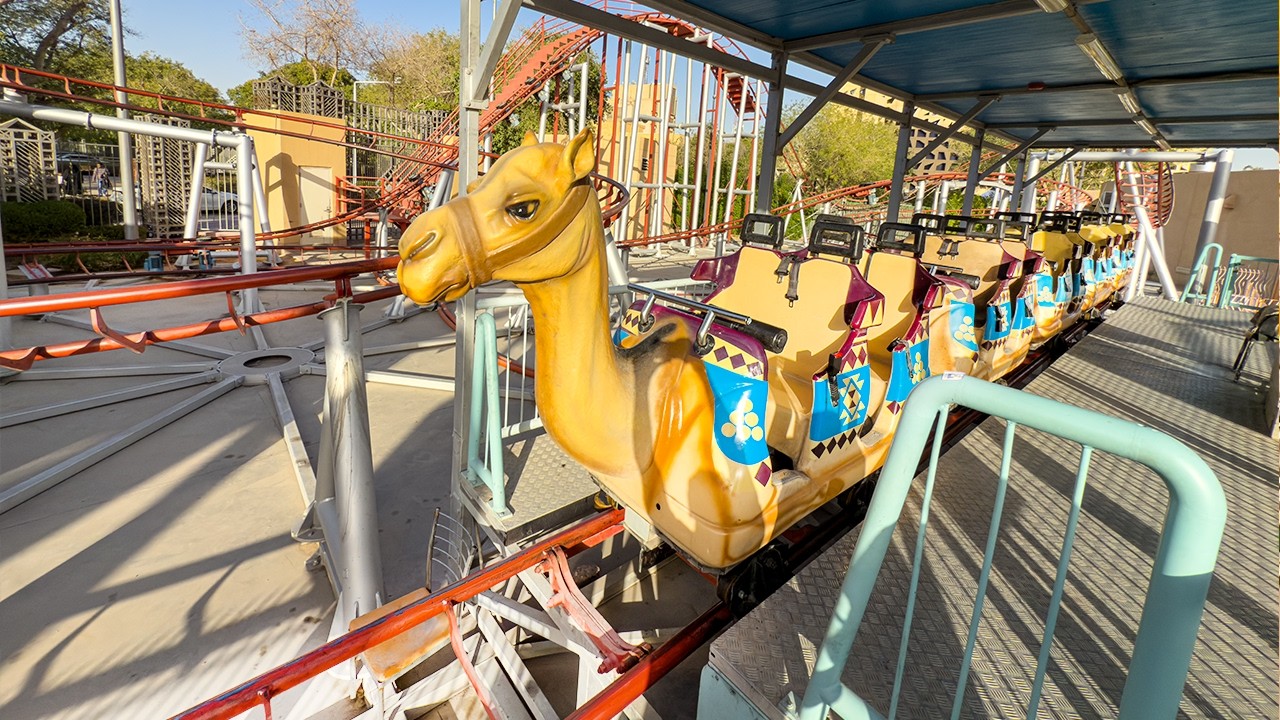 Camel Roller Coaster - Front/Back POV - Al Watan Park, Riyadh, Saudi