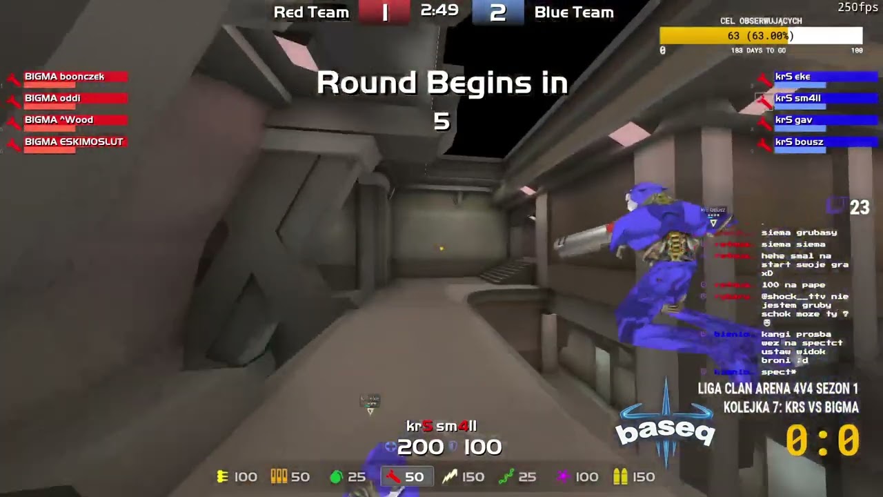 Liga baseq Clan Arena 4v4 Sezon 1 Kolejka 7: BIGMA VS KRS feat. ogoo