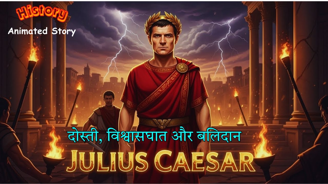 जूलियस सीज़र की कहानी: दोस्ती, विश्वासघात और बलिदान | Animated Moral story in Hindi | Roman History