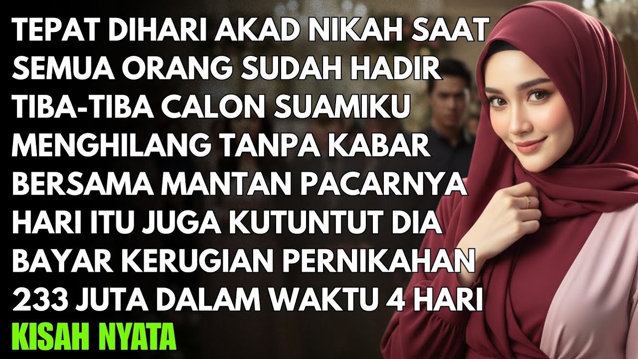 CALON SUAMIKU KABUR TANPA KABAR SEBELUM AKAD NIKAH KUTUNTUT GANTI RUGI 233 JT - AKU SYOK TERNYATA..