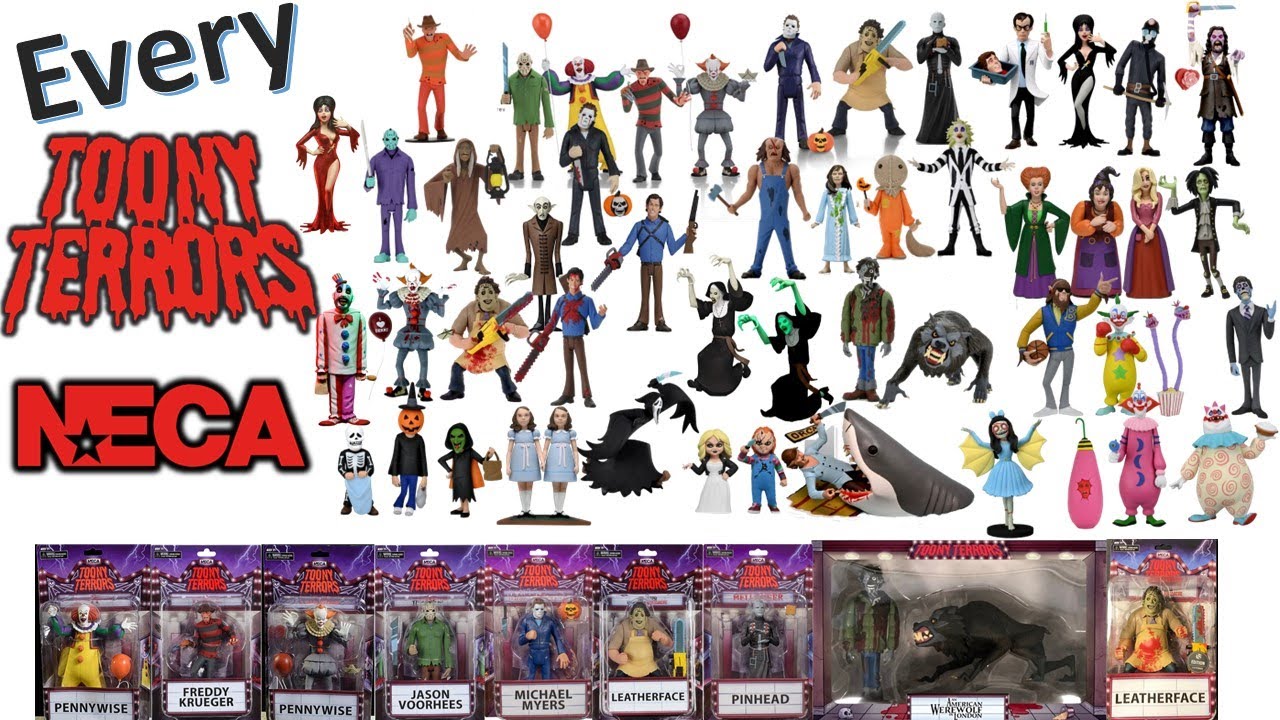 *see newer video* Every NECA Toony Terrors Horror Comparison List adding 31 Nights of Fright package