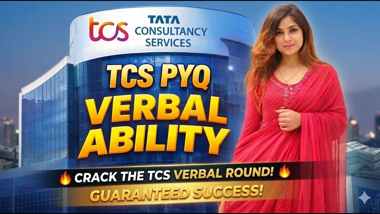 TCS NQT Verbal Ability PYQ Class-4 | TCS Verbal Ability MOCK Test | TCS Verbal Ability