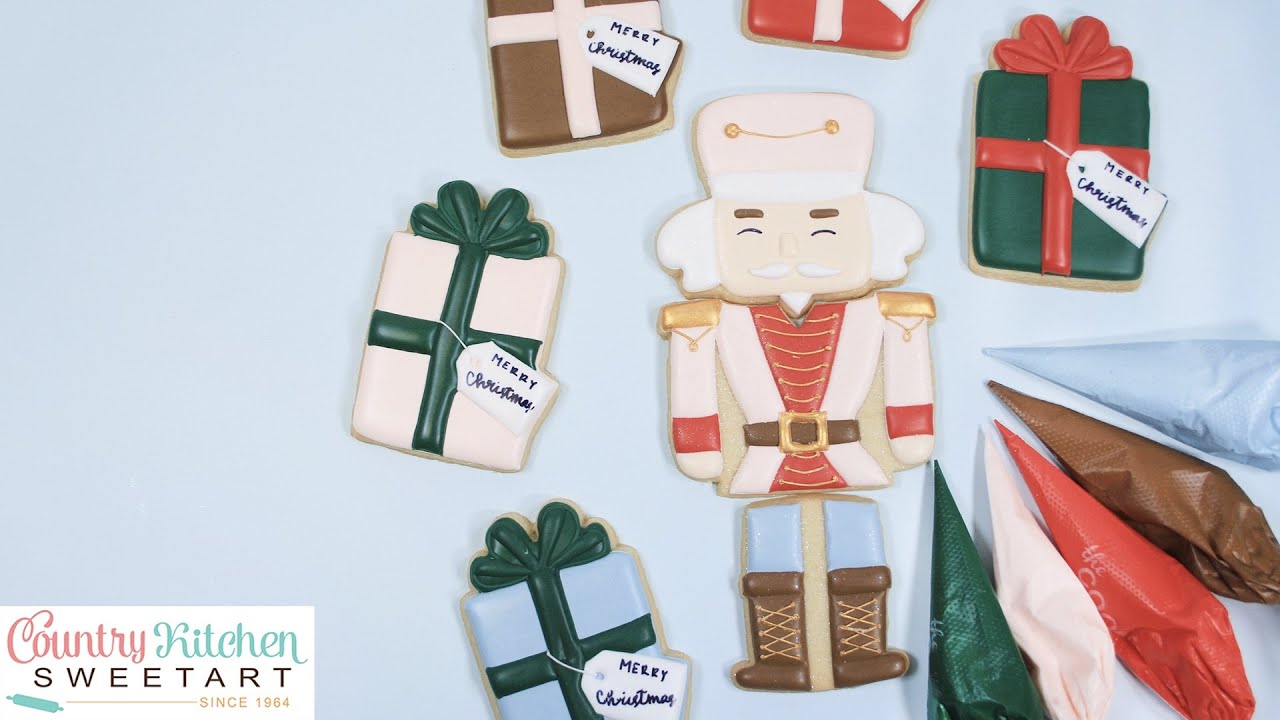 Royal Icing Decorated Nutcracker Sugar Cookies
