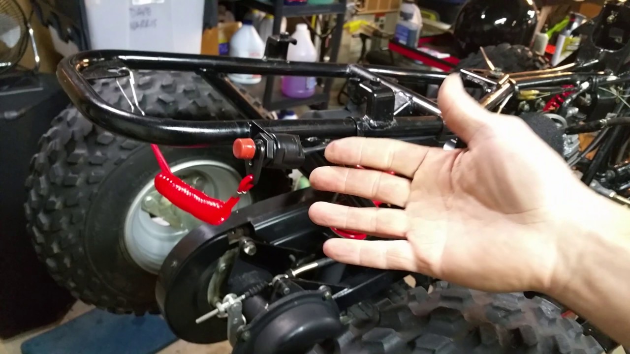 Suzuki LT-A50 LT50 restoration project continues - air filter mount - killswitch - tuned carb mini