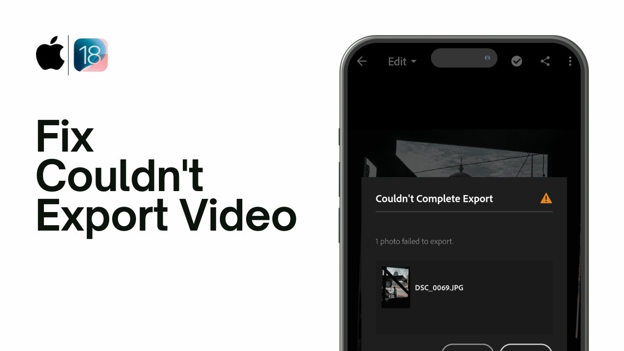How to Fix Couldn't export video on iPhone/ couldn't export video YouTube shorts.