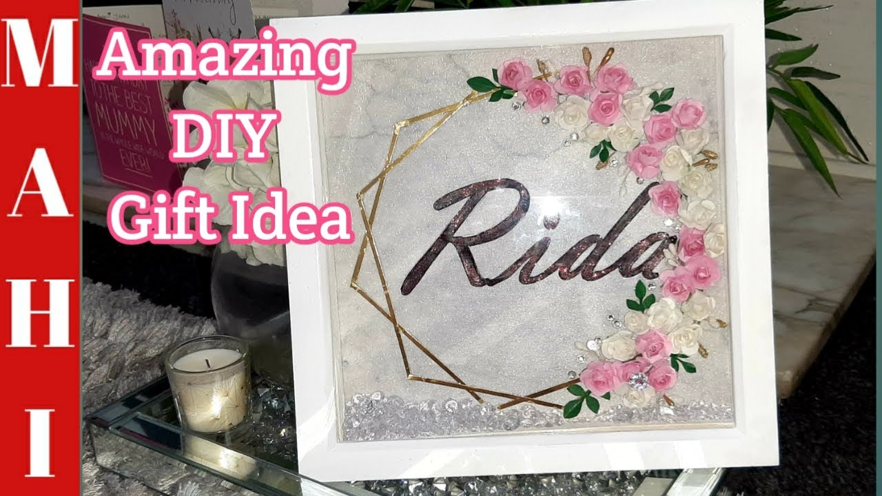 Box Frame Ideas| DIY Floral Shadow Box Frame | Personalised Frame | DIY Gift Idea | Flower Frame