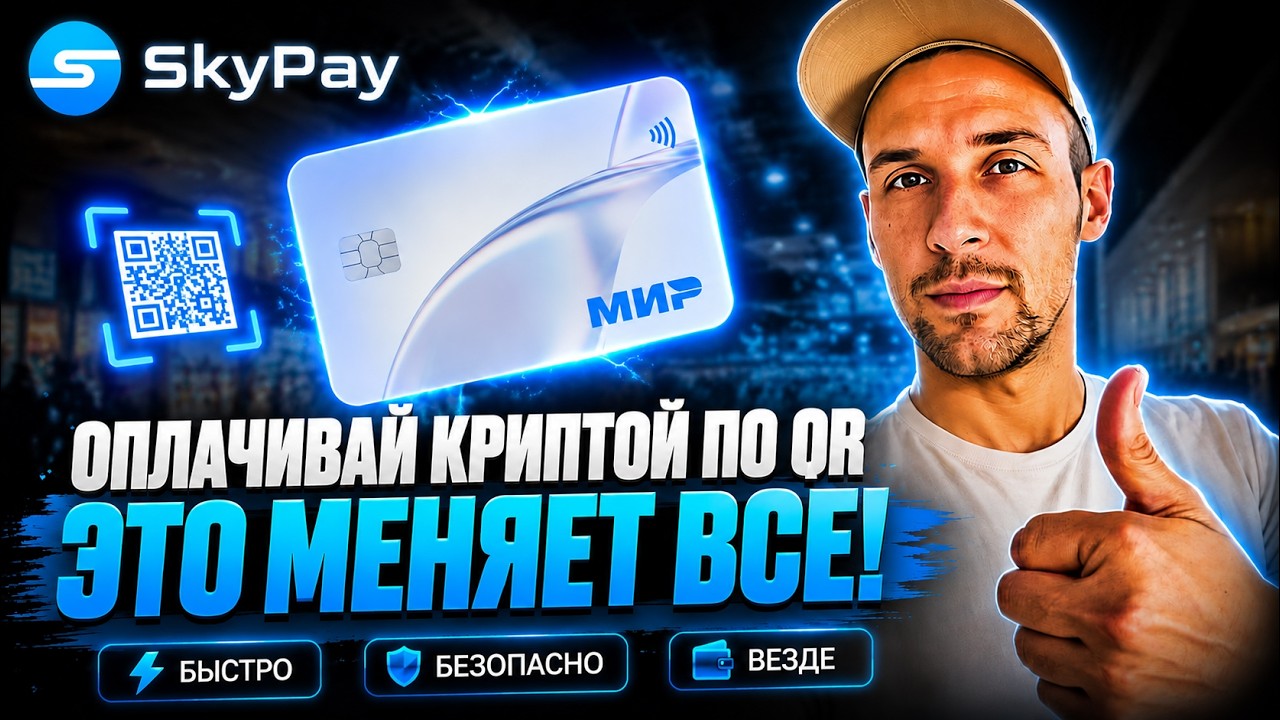Я НАШЕЛ СПОСОБ ТРАТИТЬ КРИПТУ ВЕЗДЕ! Карта для USDT без P2P и обменников🚀 Сервис SkyPay🔥