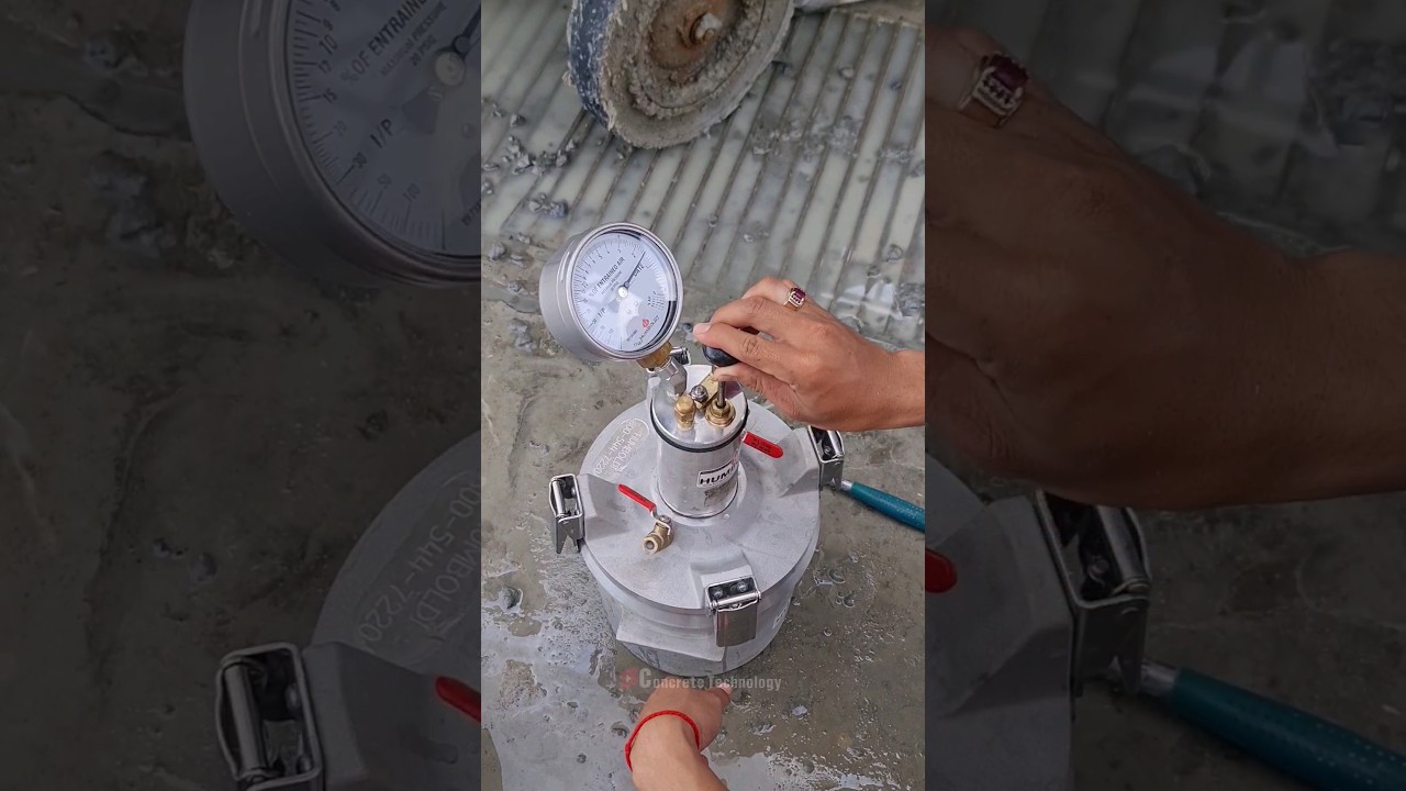 Air Content Concrete Testing #concrete #construction #mixing #youtubeshorts #shortvideo