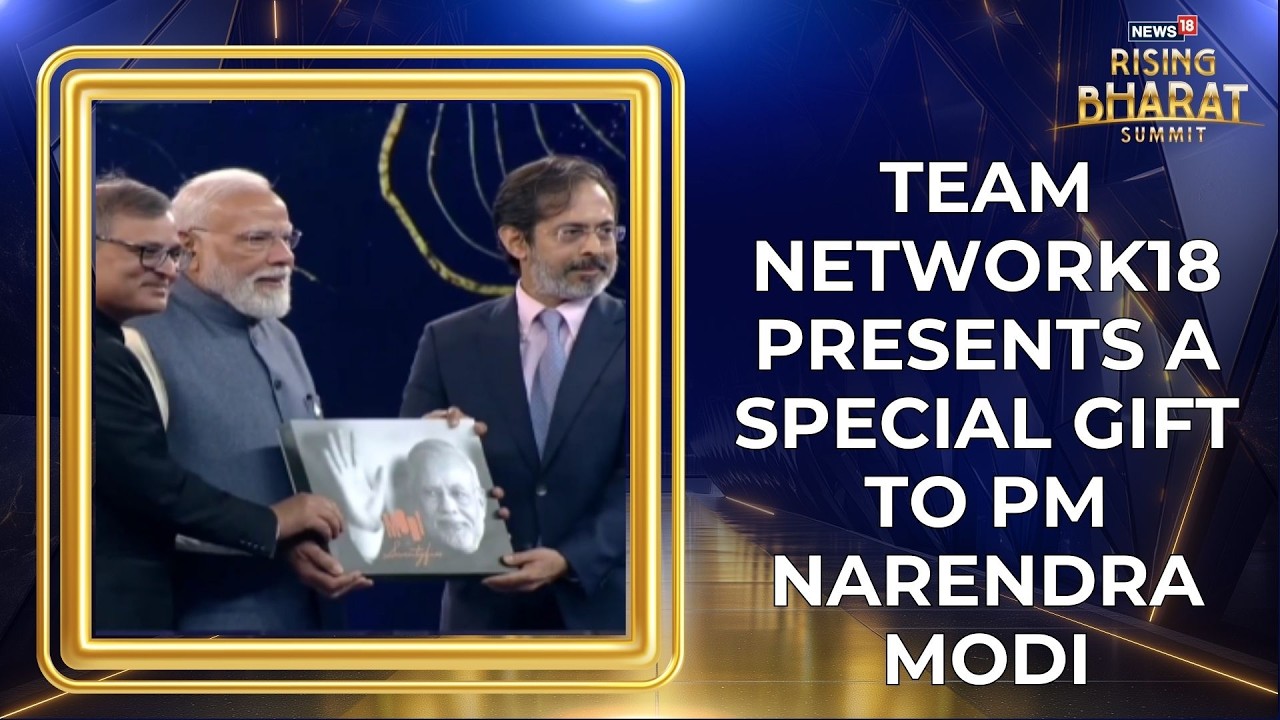 Team News18 Presents A Special Gift To PM Narendra Modi At #RisingBharatSummit2026 | News18