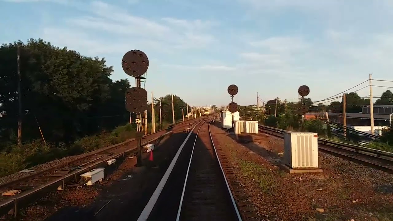 LIRR train Budd M3 front window Farmingdale New York to NYC Penn Station Part 1