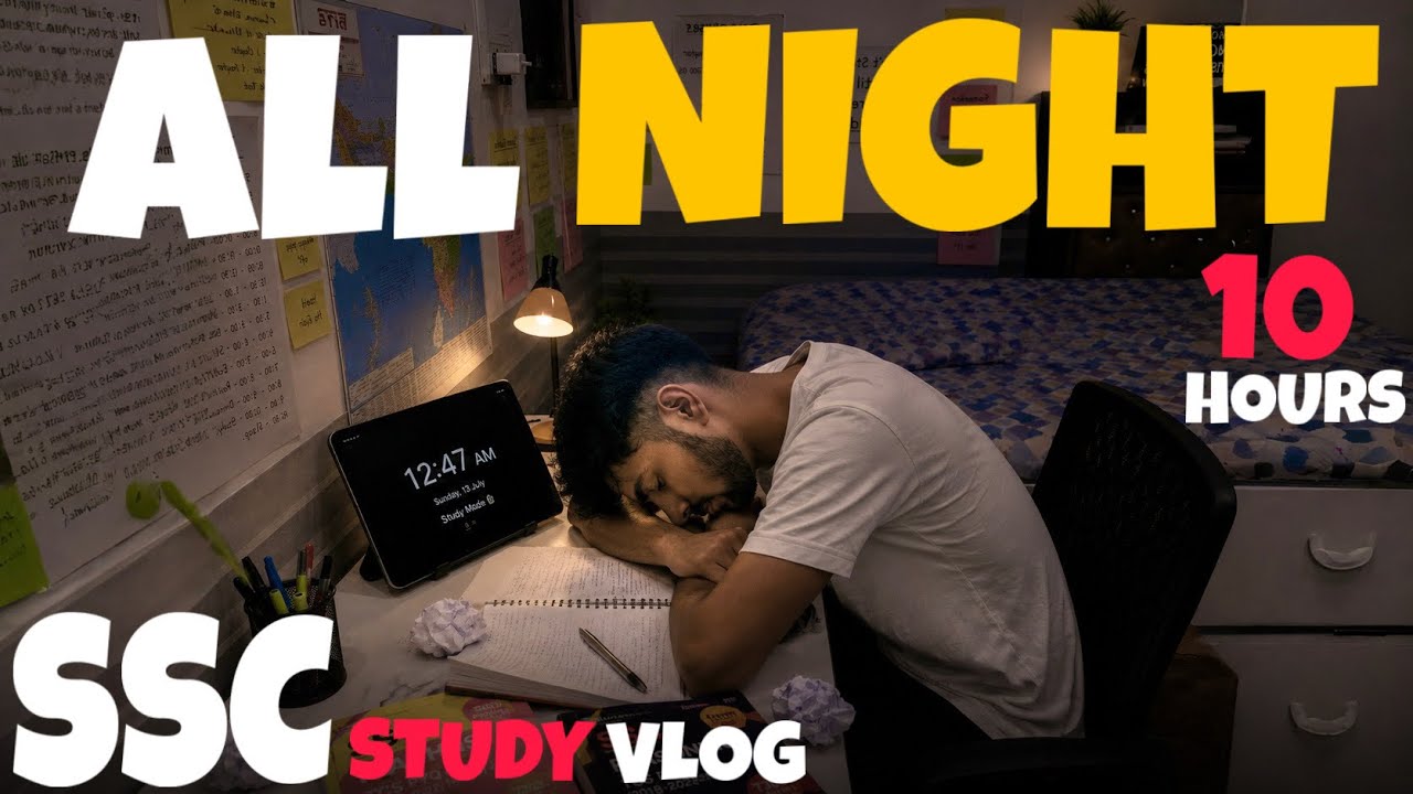 All night study vlog for ssc 📚 | late night study routine for ssc cgl | 10 hours study routine #ssc 