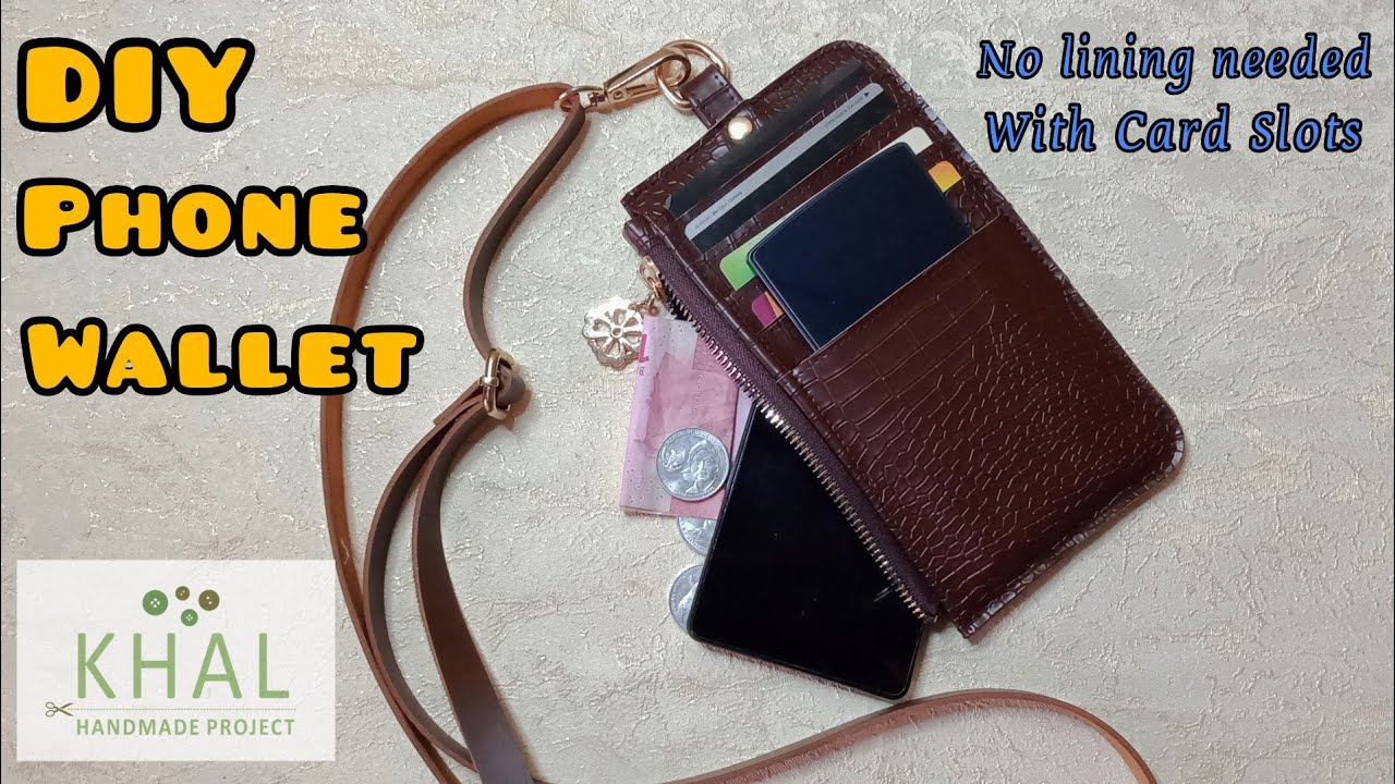 How to Make A Cell Phone Wallet with card slots (KhAL Handmade Project)