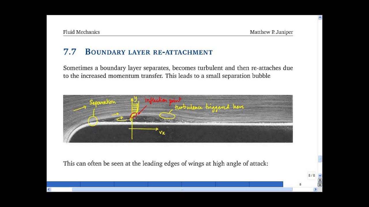 7.7 Boundary layer re-attachment