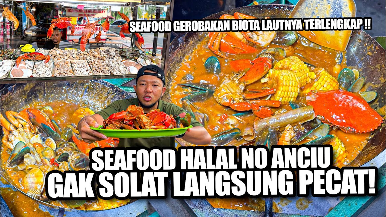AKHIRNYA KETEMU SEAFOOD GEROBAKAN TERBRUTAL, BIOTA LAUTNYA LENGKAP BANGET !!