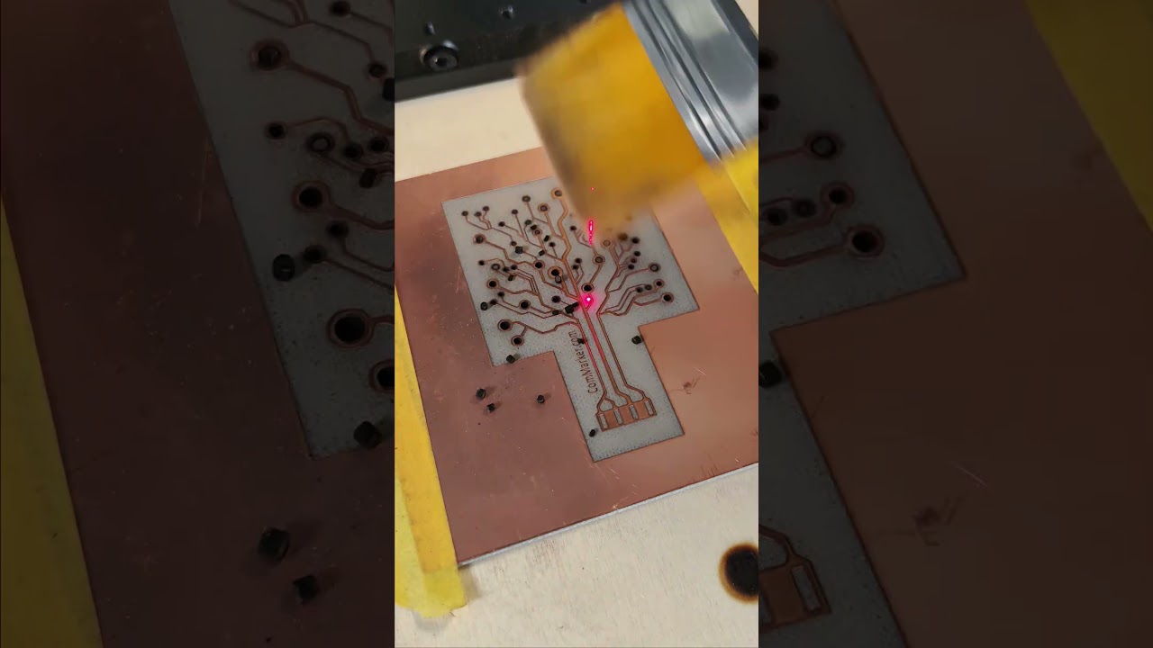 Crazy experiment ComMarker B4 makes super perfect PCB circuit board #laser  #pcb #circuit  #lighter
