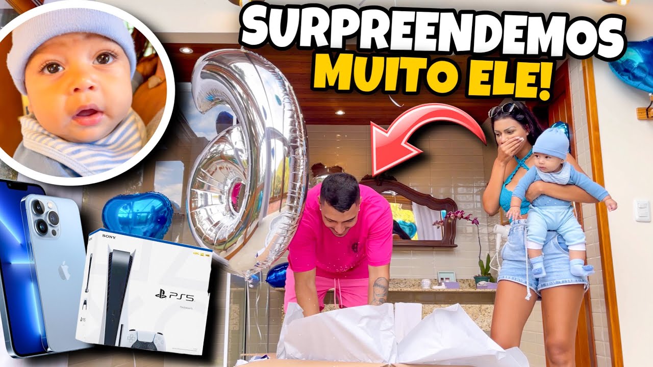 SURPREENDEMOS ELE COM UM PLAYSTATION 5 E UM IPHONE 13 PRO MAX!!! *NÃO É POSSÍVEL* 😱