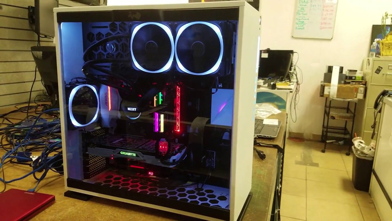 PC Station custom build in an In-Win 303 white case