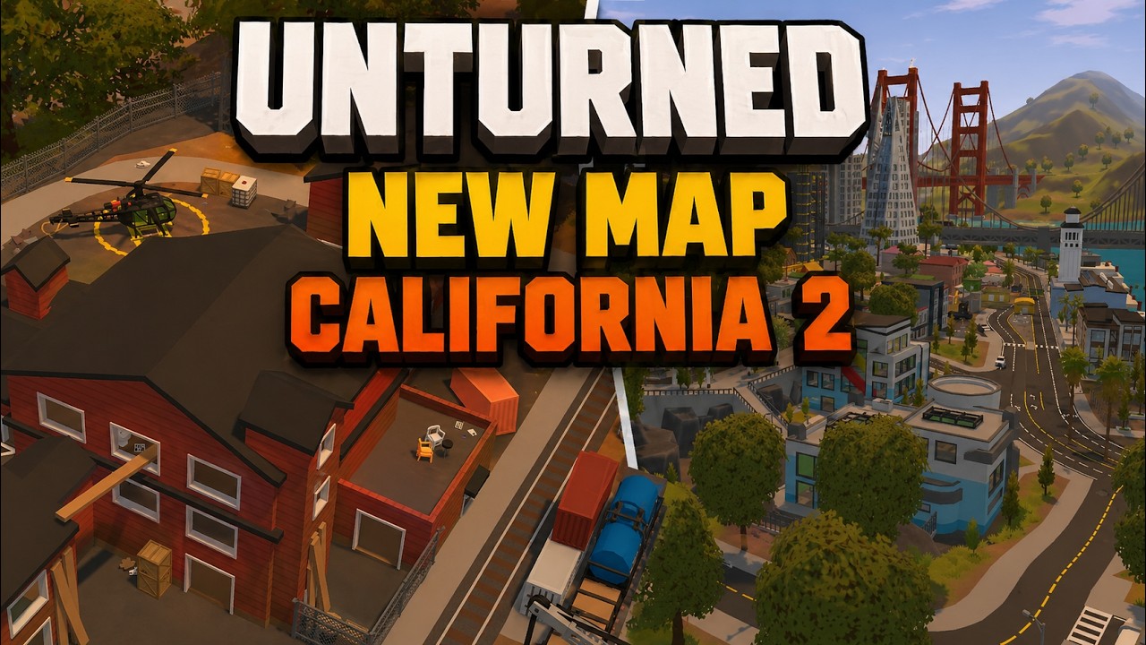 Я поиграл на НОВОЙ карте Unturned (California 2 Survival).