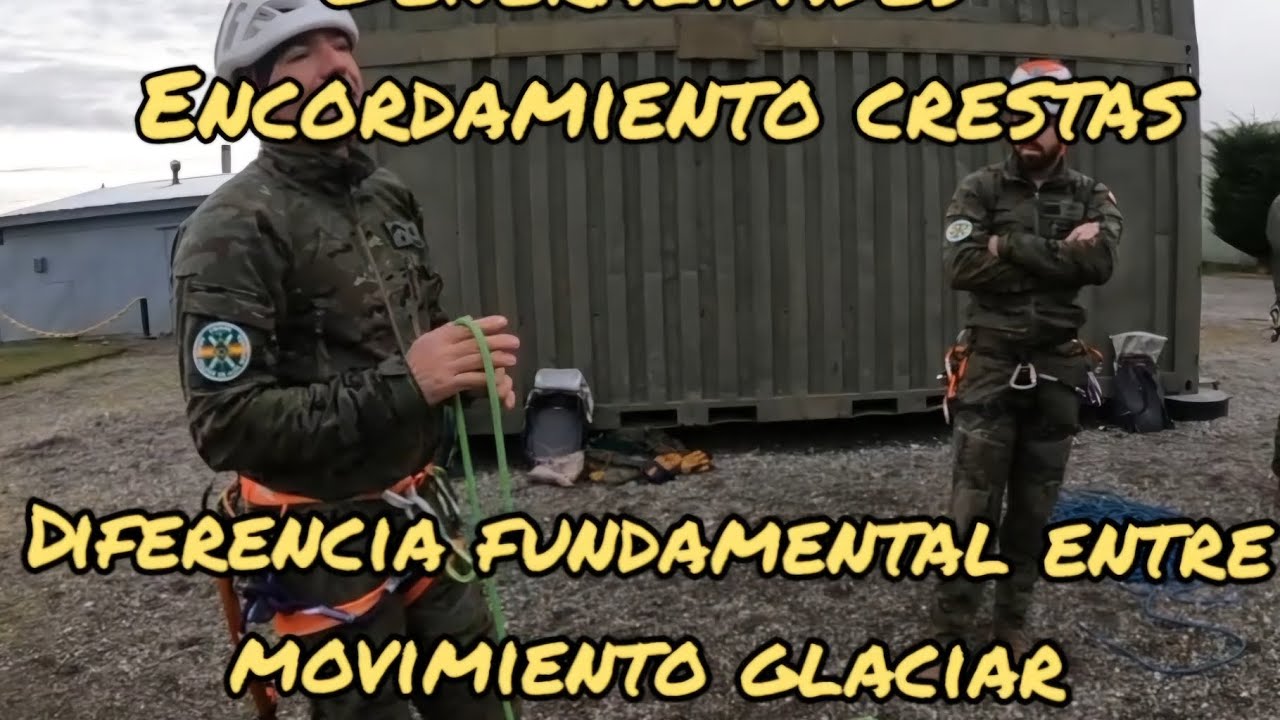 Diferencia  escalada crestas Vs glaciar, encordamiento clásico en bandolera