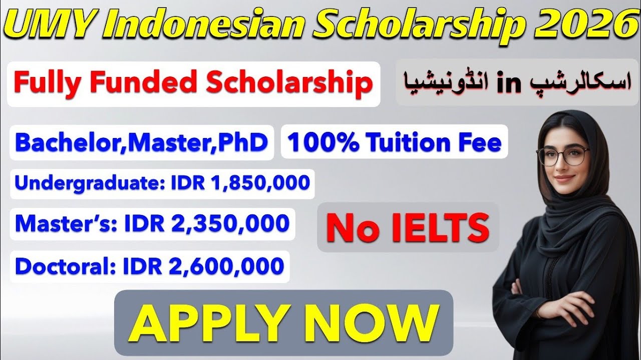 UMY Indonesia Fully Funded Scholarship 2026 | Study in Indonesia Without IELTS | Apply Now 