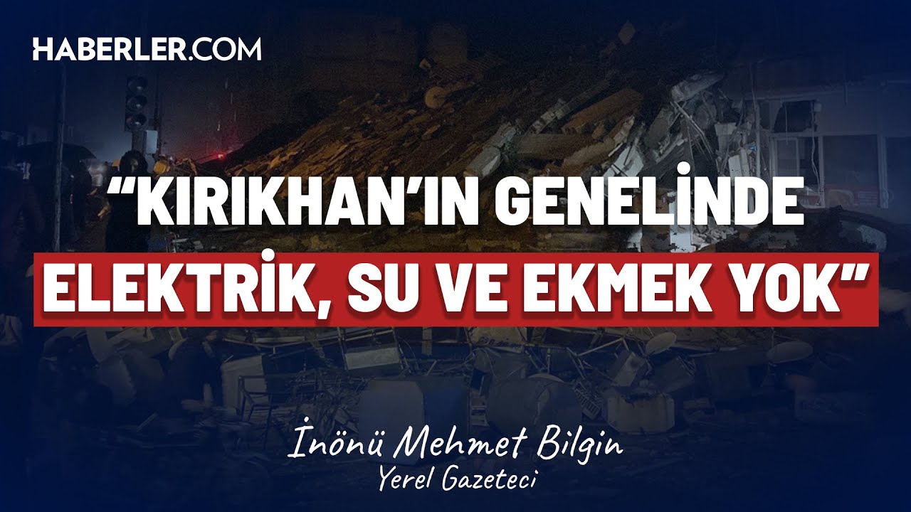 “Göçük Altında Yardım Elinin Uzatılmasını Bekleyen İnsanlar Var” | İnönü Mehmet Bilgin