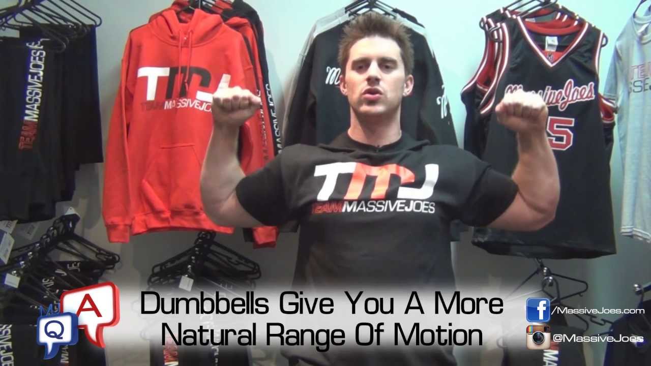 What Is The Difference Between Barbell & Dumbbell Training? MassiveJoes.com MJ Q&A Workout Exercise