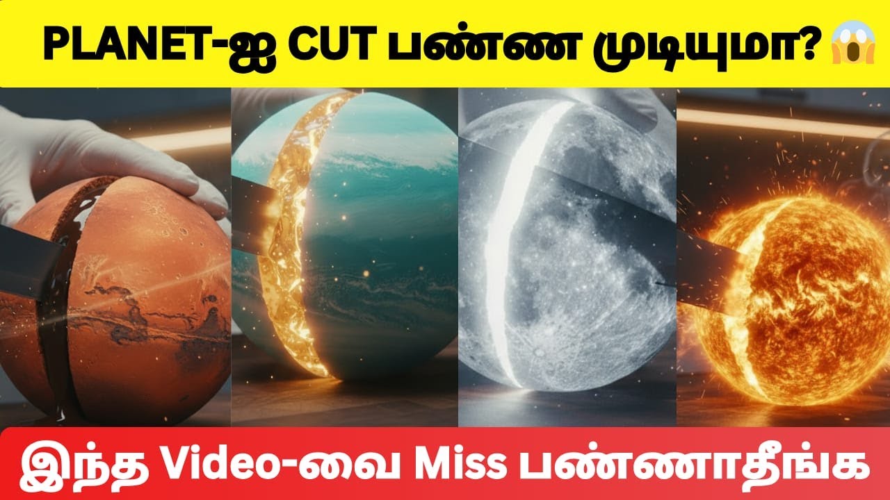 ​What&rsquo;s Inside Planets? 🌍 Planet Cutting Experiment by NoshBot! #PlanetCutting #NoshBot