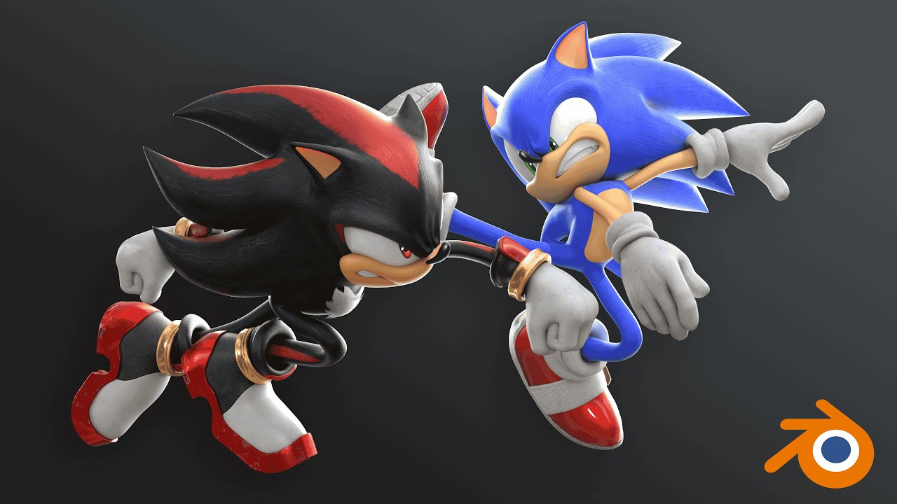 SONIC & SHADOW + DELUXE (Blender rigs) RELEASE !!