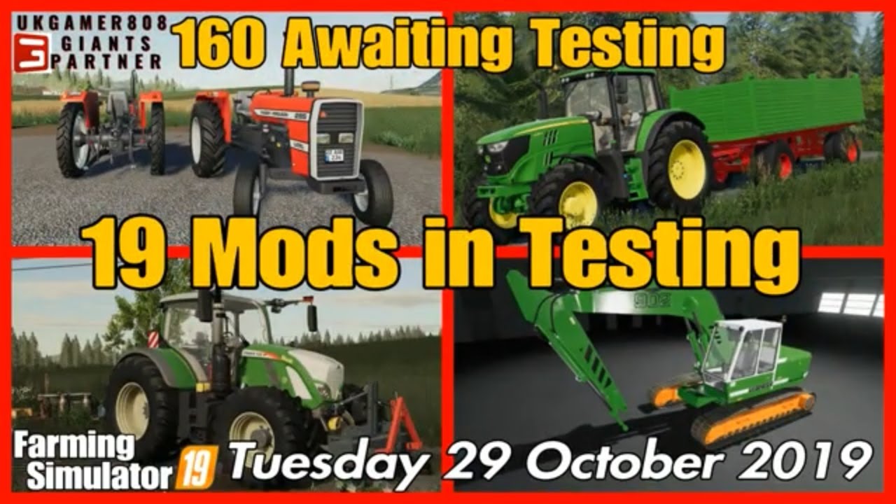 Mods in Testing list fs19 Mod Hub update new mods fs19 #fs19modsreview