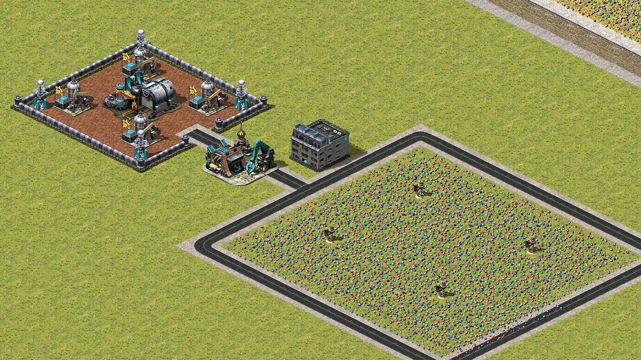 Yuri's Revenge Red Alert 2: Большая битва 1 против 7. Новая карта. Редактирование масштаба. 3000....