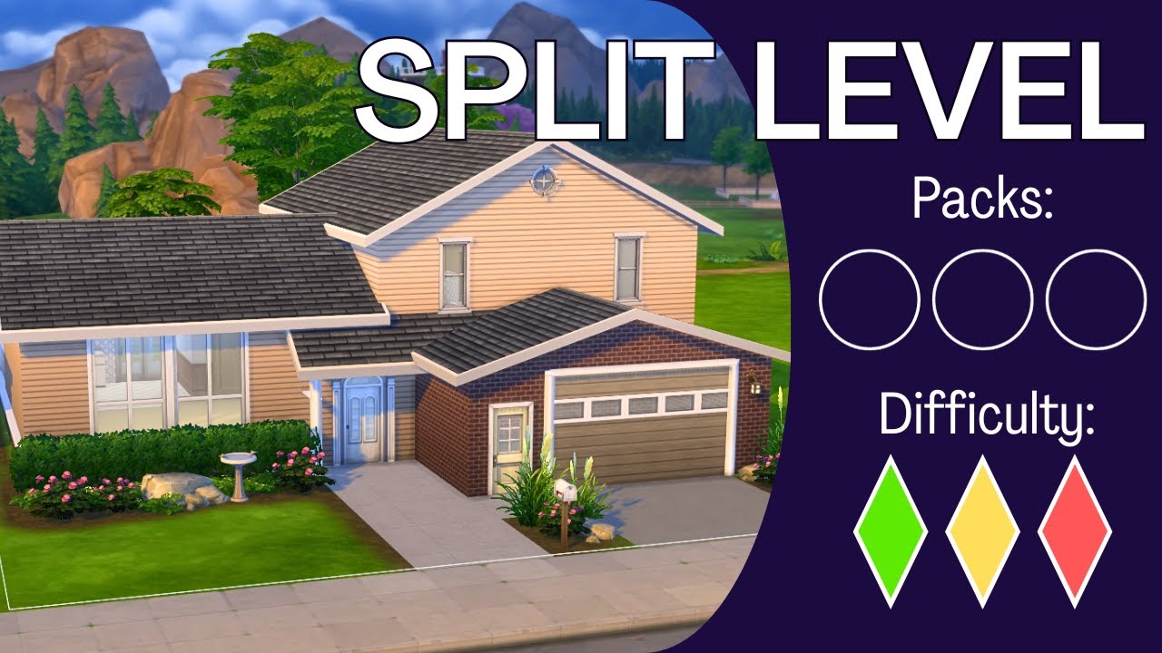 How To Build a SPLIT LEVEL SUBURBAN Like a Nerd - Base Game In-Depth Sims 4 Building Tutorial