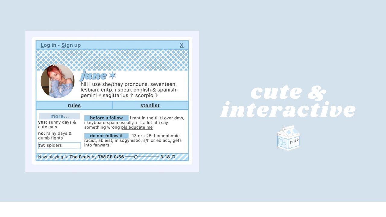 site profile; interactive carrd tutorial