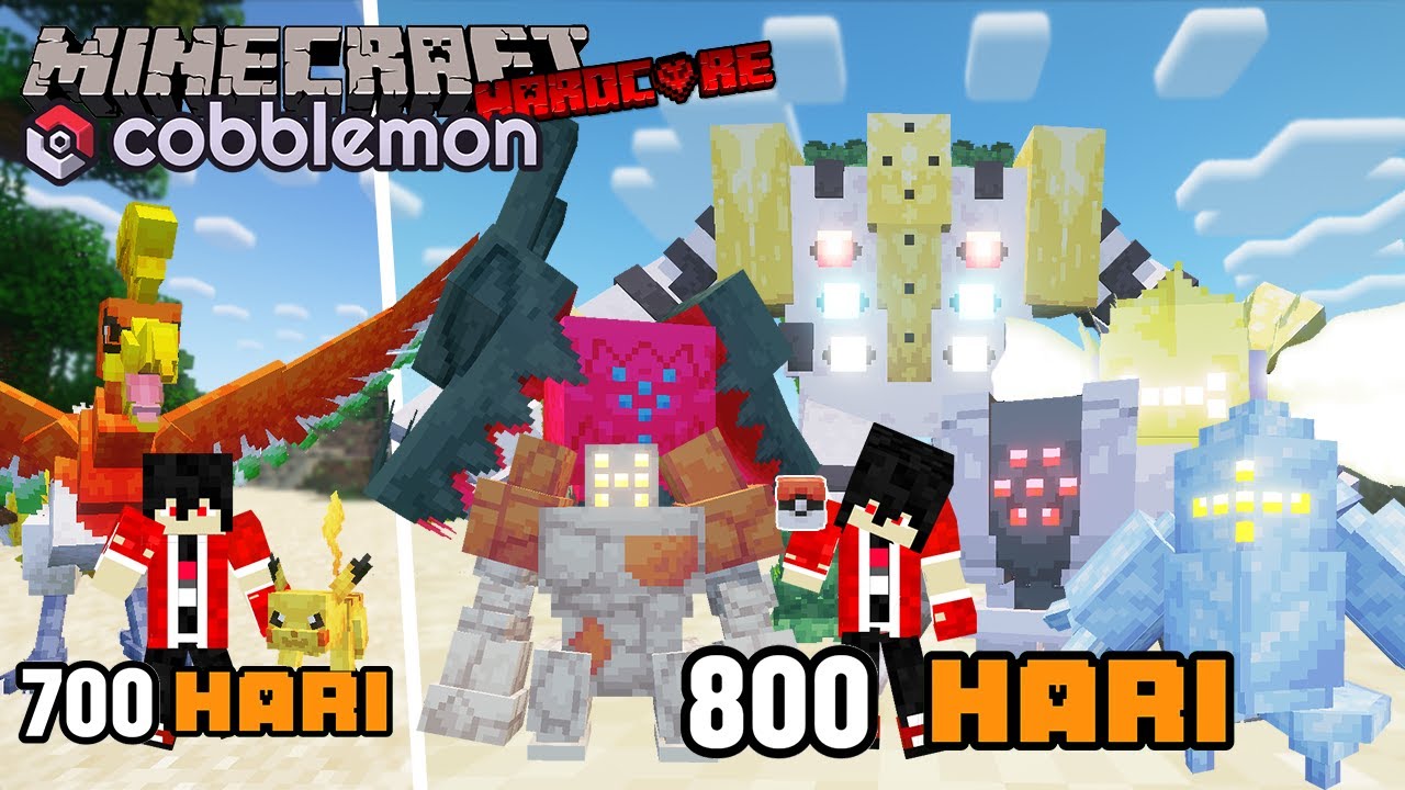 800 Hari Minecraft Tapi Cobblemon Hardcore