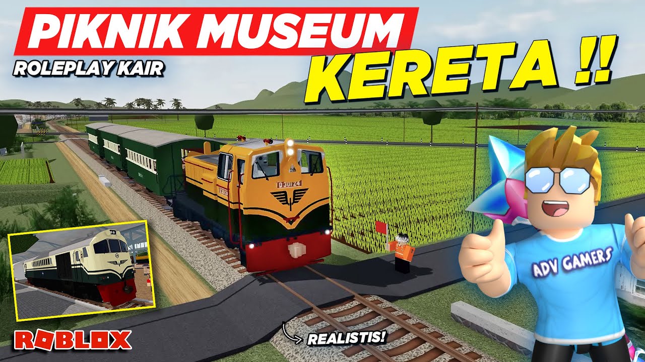 STUDY TOUR WISATA KE MUSEUM NAIK KERETA API REALISTIS !! ROLEPLAY GAME KAI - Roblox Indonesia