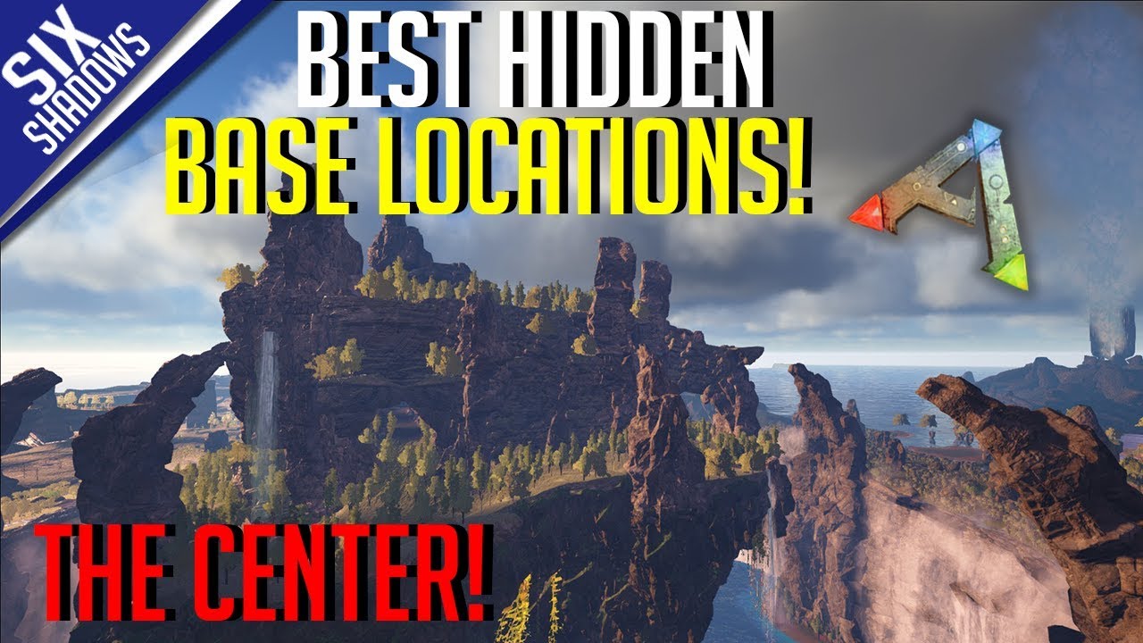 BEST HIDDEN BASE LOCATIONS! - THE CENTER MAP | Ark: Survival Evolved