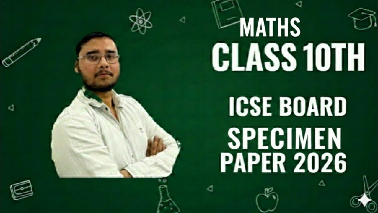 10thMaths ICSE 2026SpecimenPaper, Section -A, Q1 (i)  to Q1(viii) by Anas Sir 