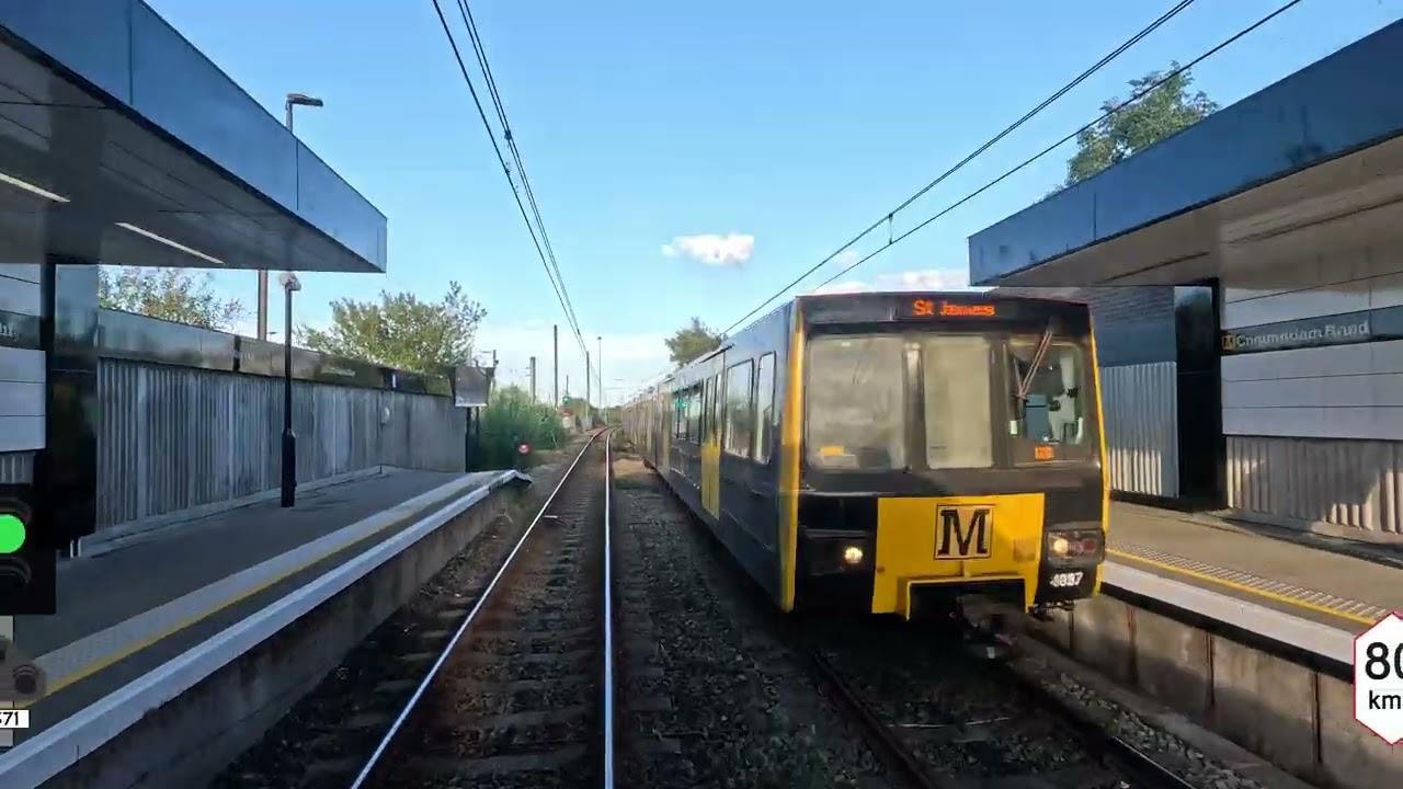 FULL ROUTE: Tyne and Wear Metro Driver's View from St. James to South Shields
