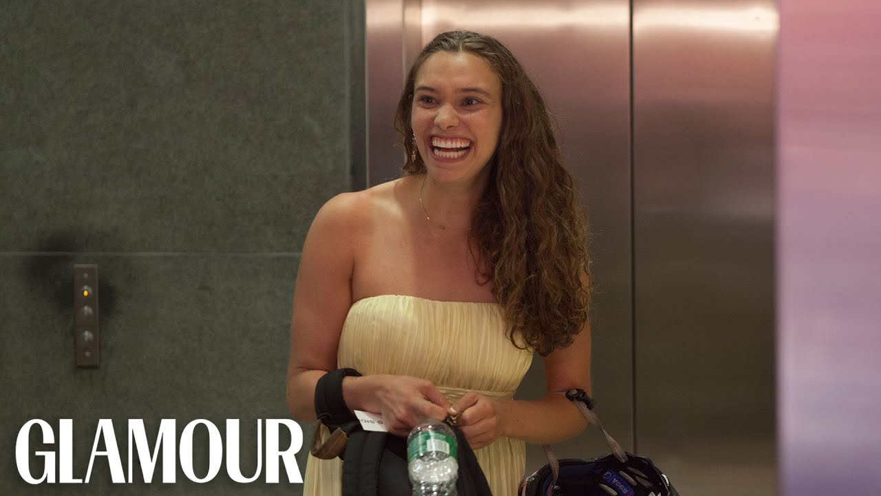 A Wedding Outfit with Chic Shoes and Soft Waves - Elevator Makeover | Style & Beauty | Glamour