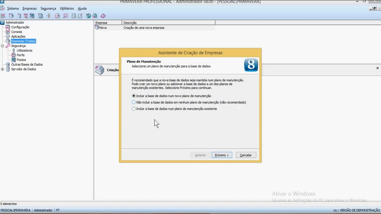 Contabilidade Com Paulo Kiala Aula 1   Criar empresa primavera