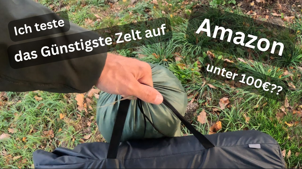 Ich teste das G&uuml;nstigste Zelt, Luftmatratze & Schlafsack auf Amazon! Campingset f&uuml;r knapp &uuml;ber 100&euro;